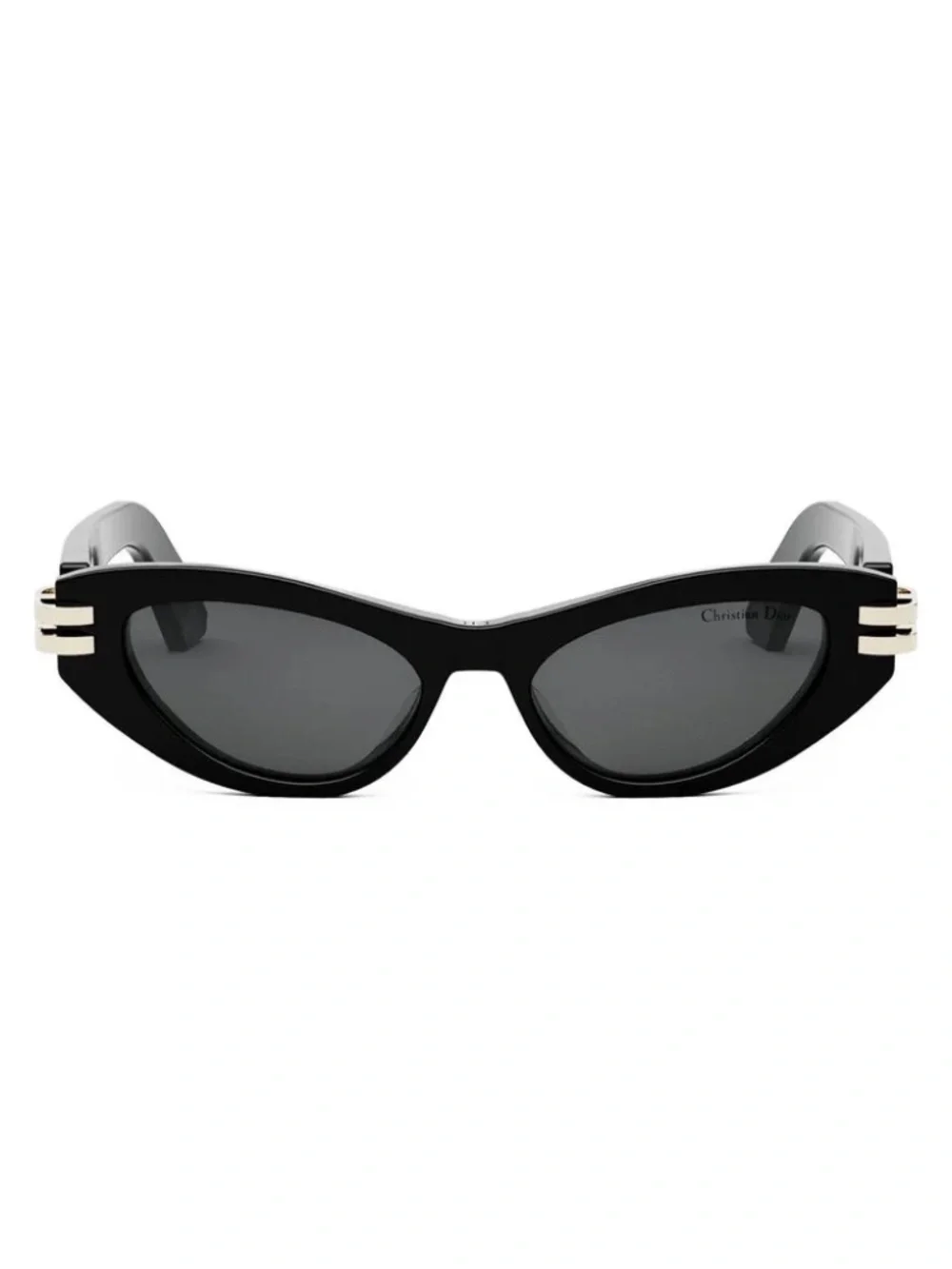 DIOR Cat Eye Sunglasses B1U | Black - Gold / 50 mm (Slightly Warped)